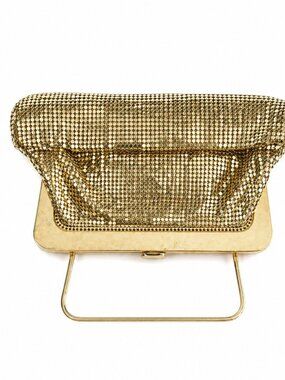 Vintage Sterling Mesh Evening Bag with Gold Tone Frame – Art Deco / Mid-Century